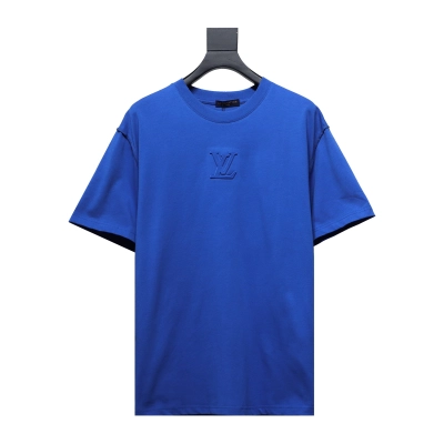 Louis Vuitton LV 3D embossed logo short sleeve blue 01