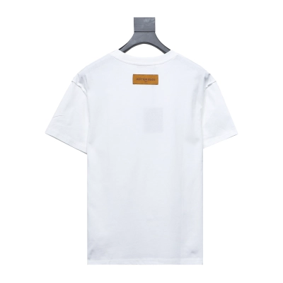 Louis Vuitton LV 3D embossed logo short sleeve White 02