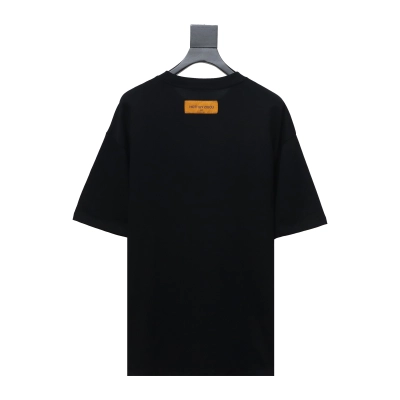 Louis Vuitton LV Checkerboard Color Short Sleeve T-Shirt black 02