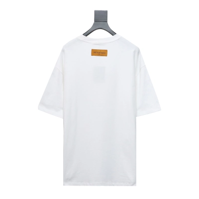 Louis Vuitton LV Checkerboard Color Short Sleeve T-Shirt White 02