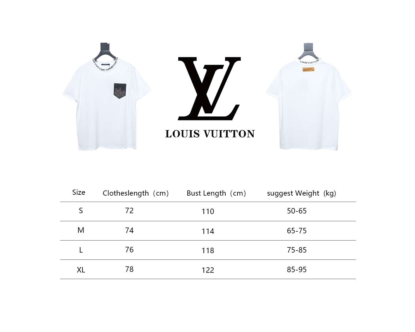Louis Vuitton LV Embroidered Logo Short Sleeve T-Shirt White