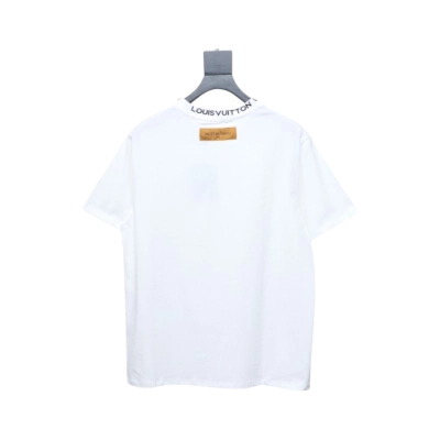 Louis Vuitton LV Embroidered Logo Short Sleeve T-Shirt White 02