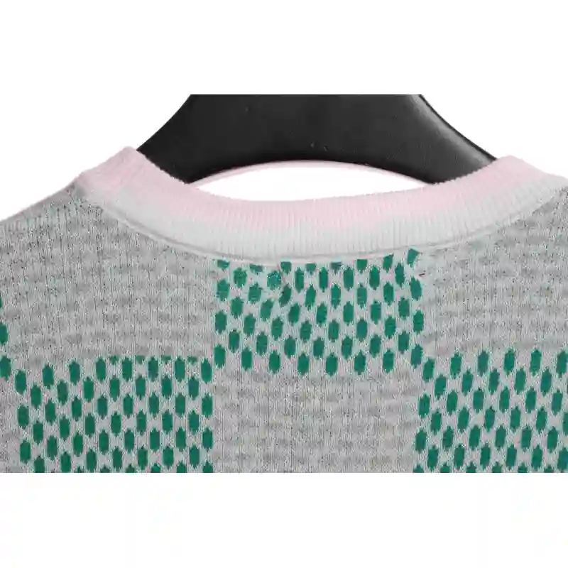 Louis Vuitton LV knitted checkerboard short sleeve