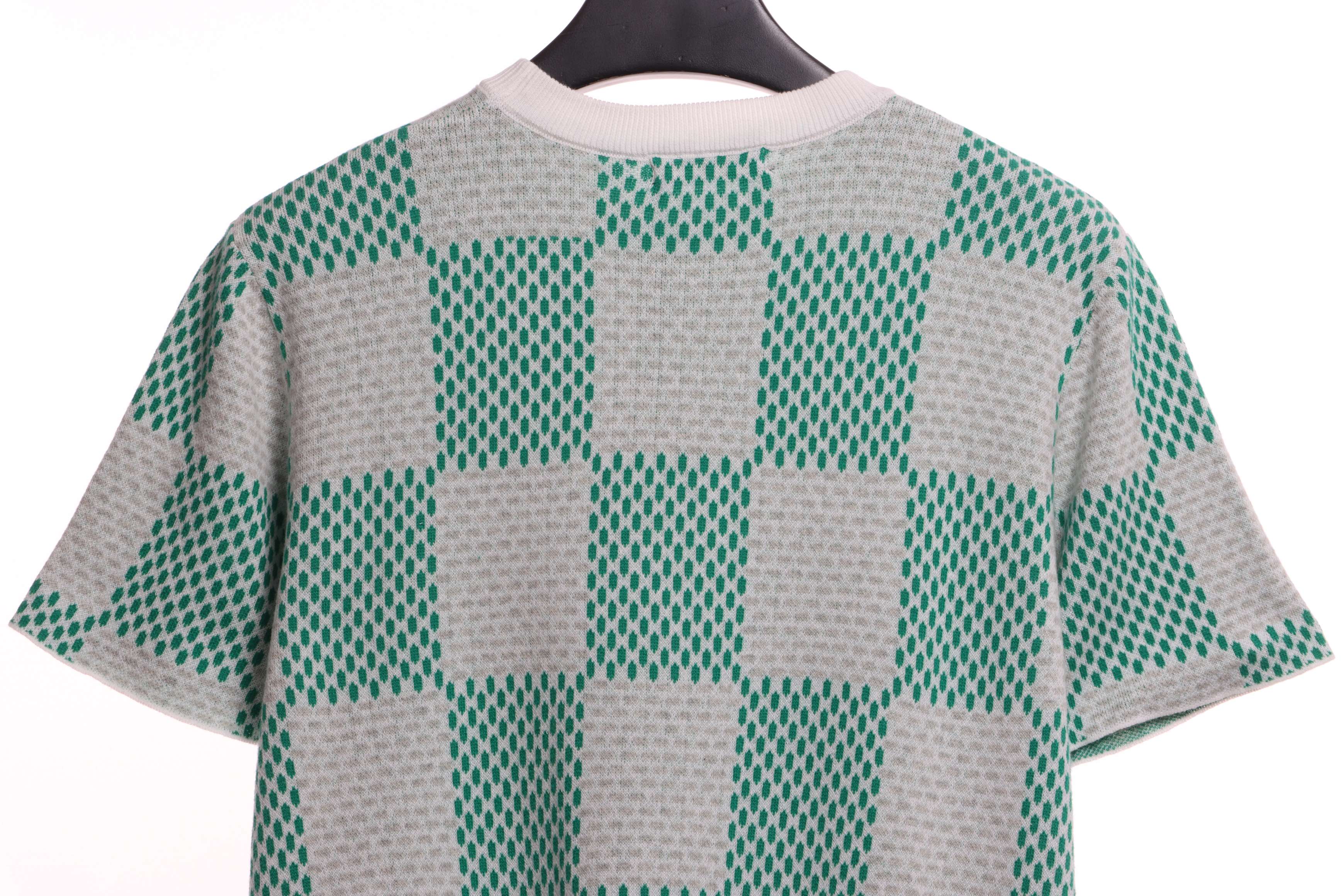Louis Vuitton LV knitted checkerboard short sleeve