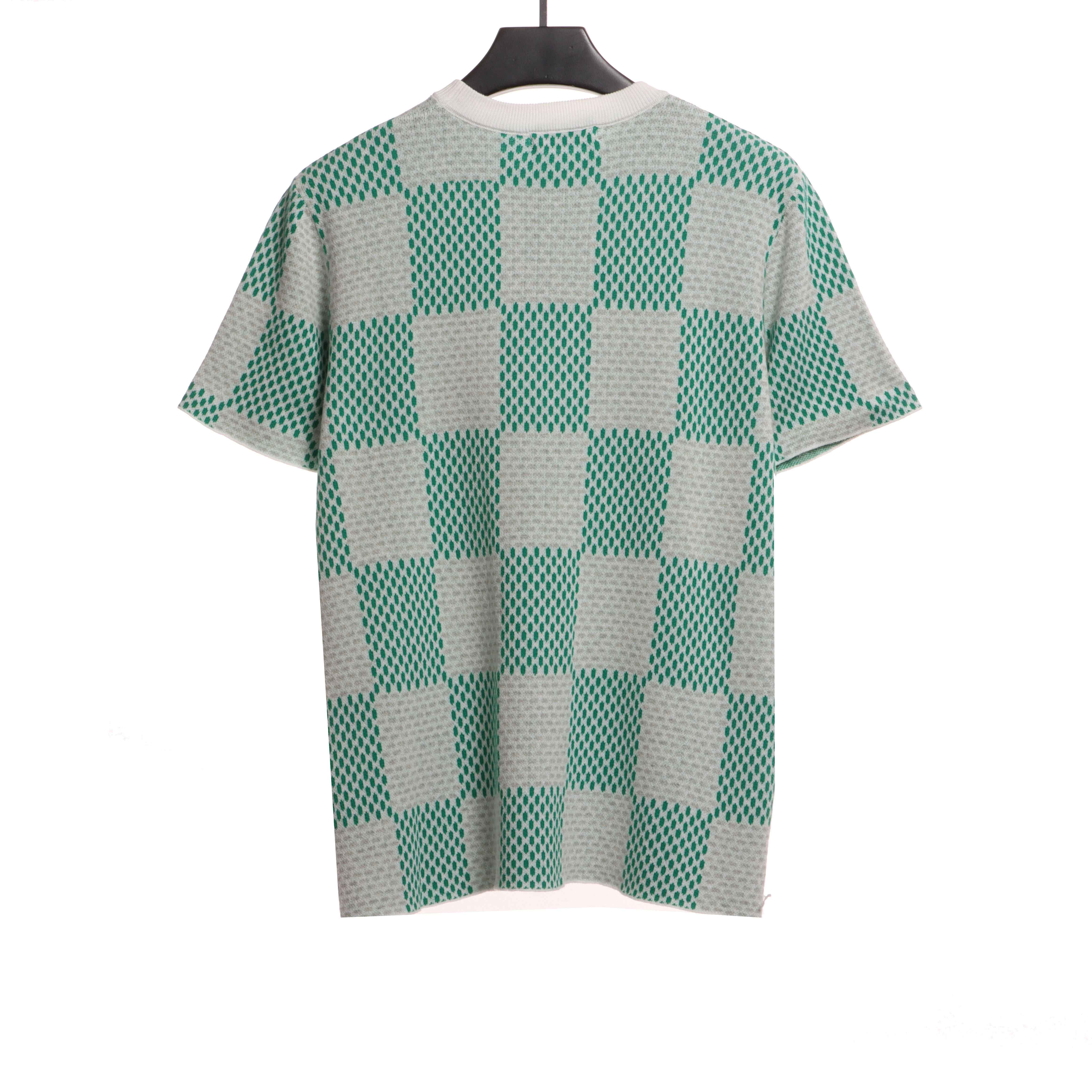 Louis Vuitton LV knitted checkerboard short sleeve