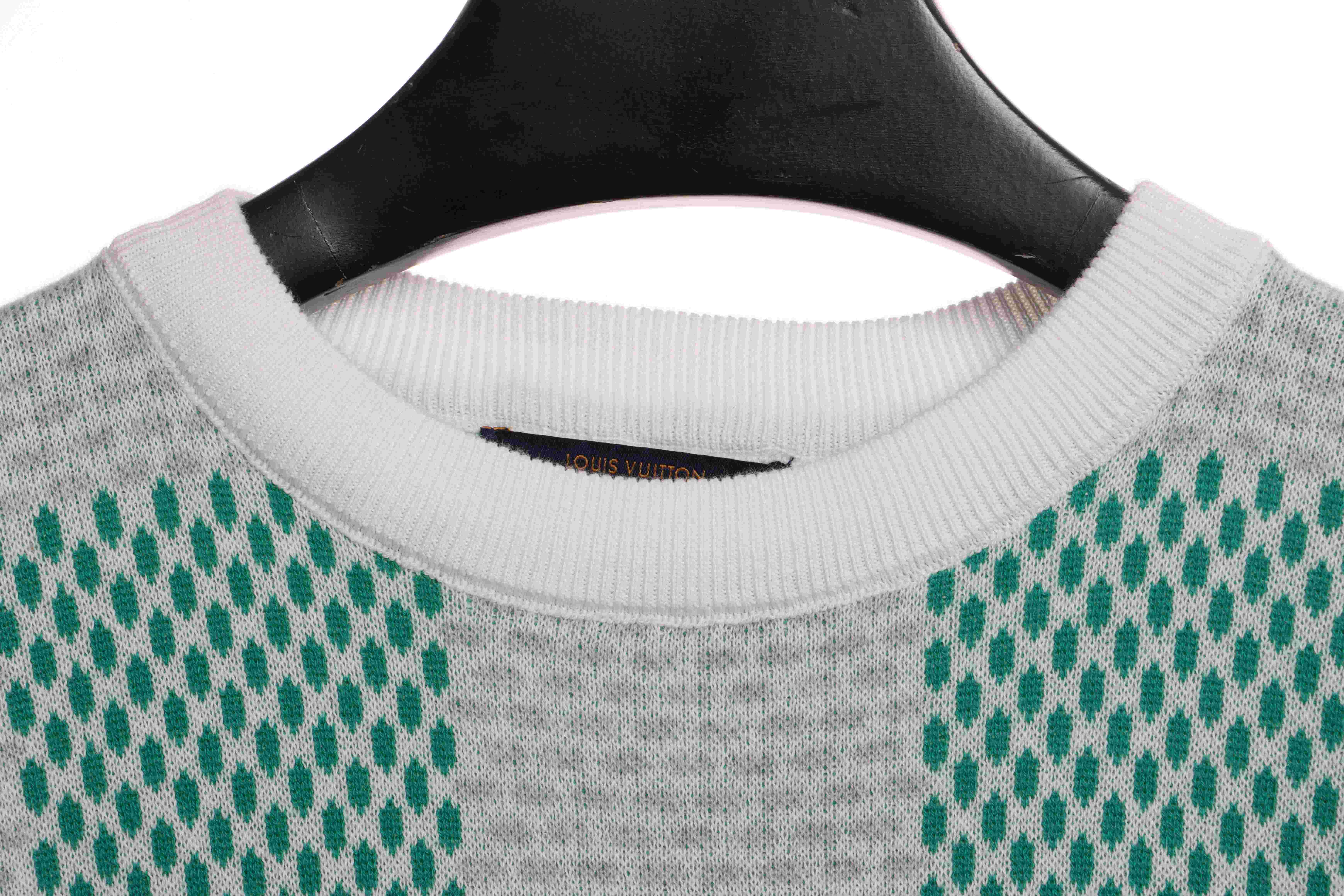 Louis Vuitton LV knitted checkerboard short sleeve