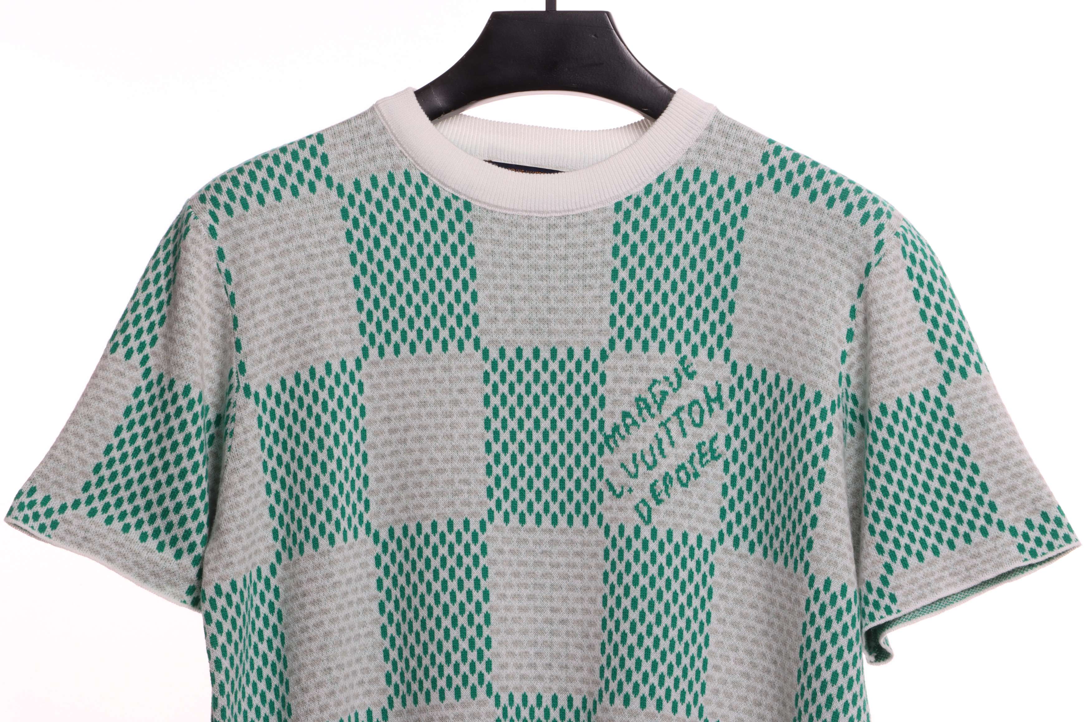 Louis Vuitton LV knitted checkerboard short sleeve