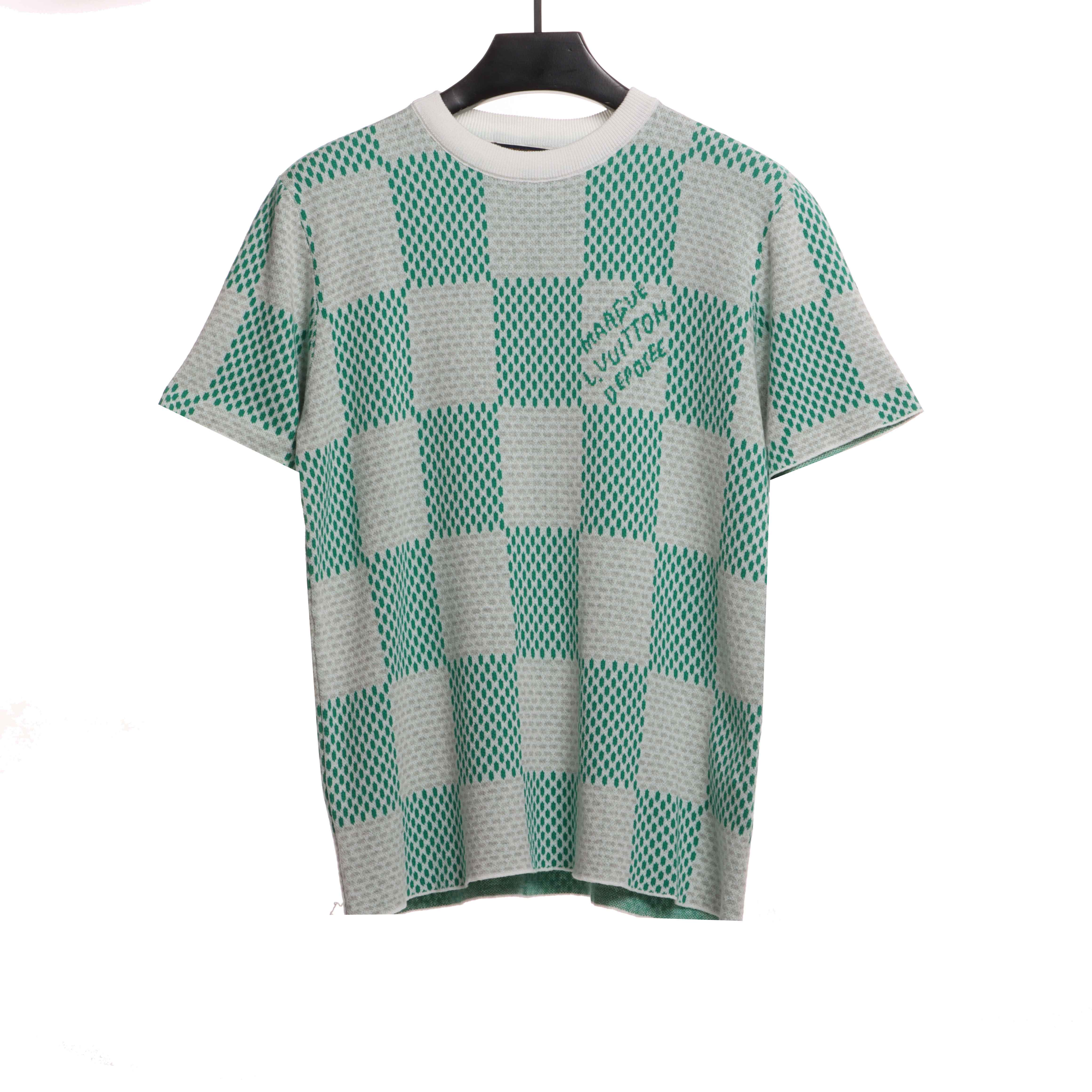 Louis Vuitton LV knitted checkerboard short sleeve