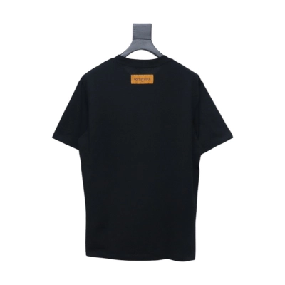 Louis Vuitton LV Letter Print Short Sleeve T-Shirt black 02