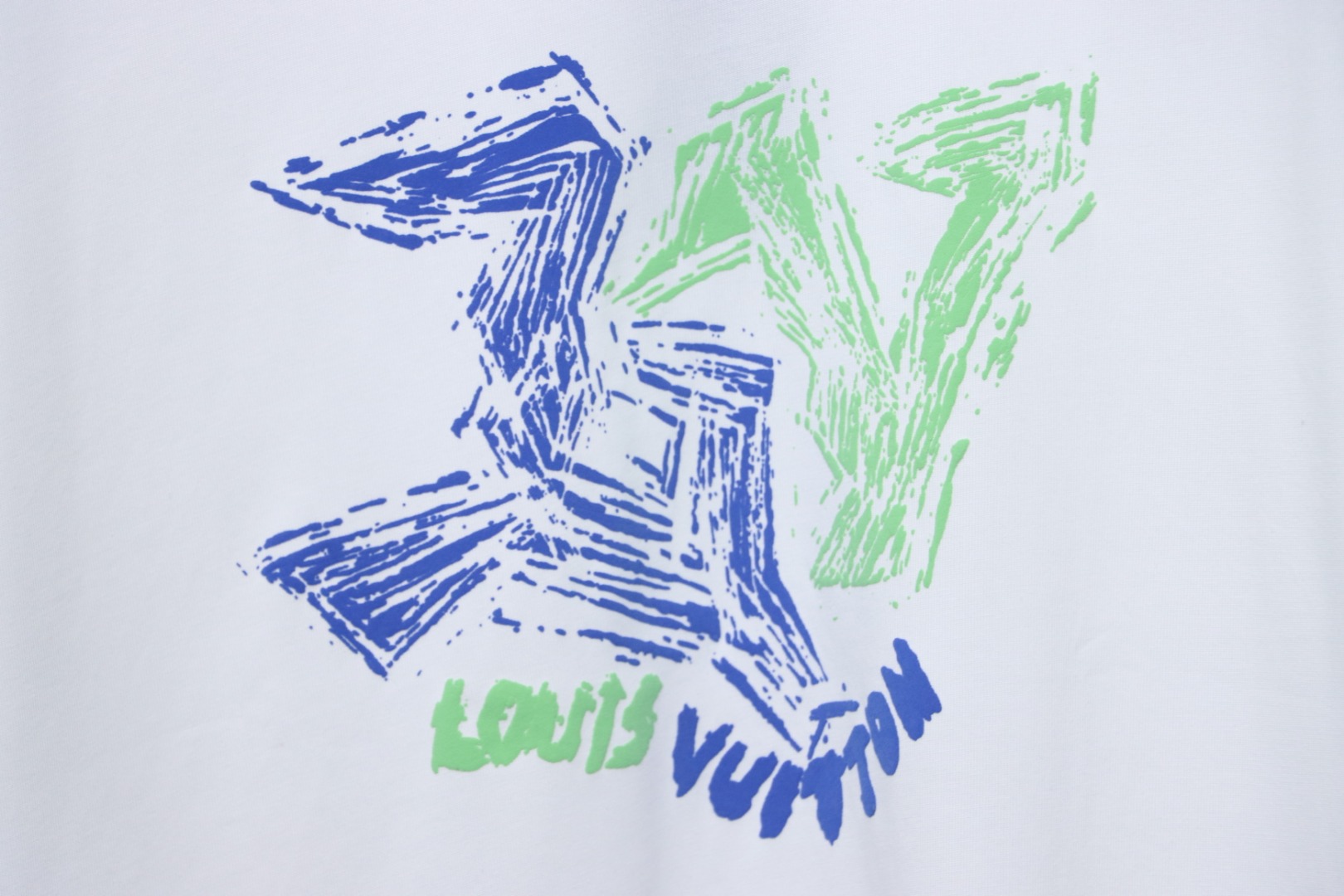 Louis Vuitton LV Letter Print Short Sleeve T-Shirt White