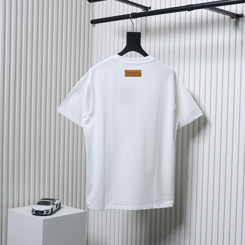 Louis Vuitton LV Letter Print Short Sleeve T-Shirt White