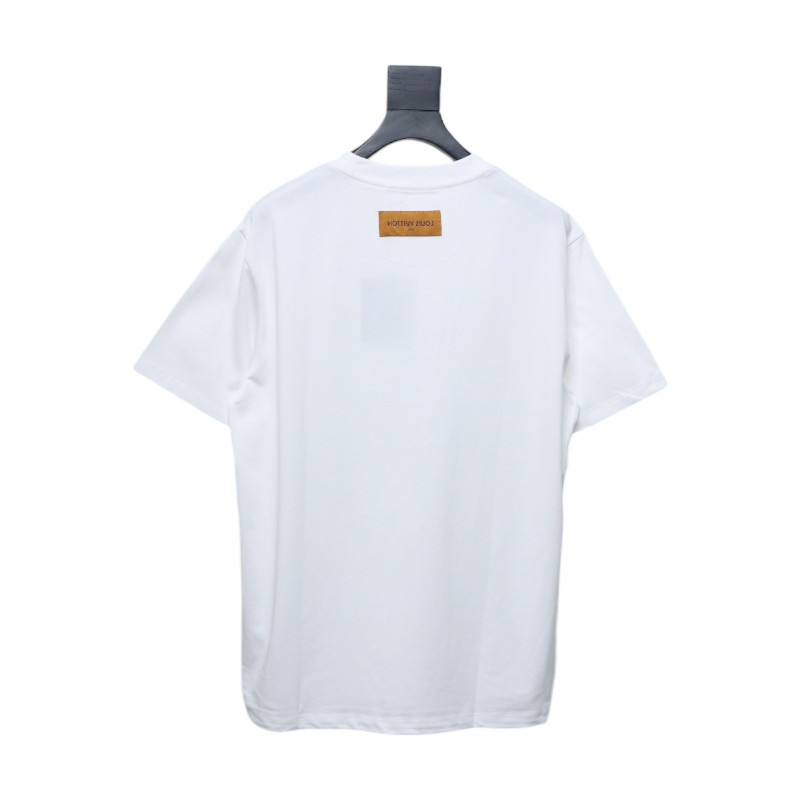 Louis Vuitton LV Letter Print Short Sleeve T-Shirt White