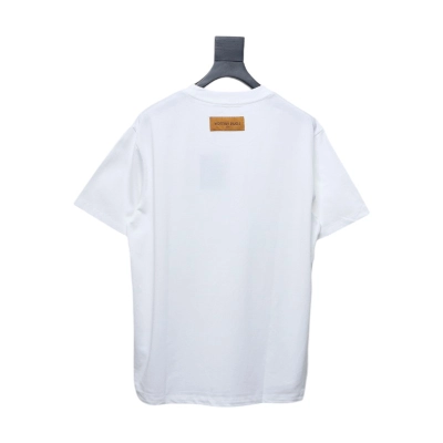 Louis Vuitton LV Letter Print Short Sleeve T-Shirt White 02