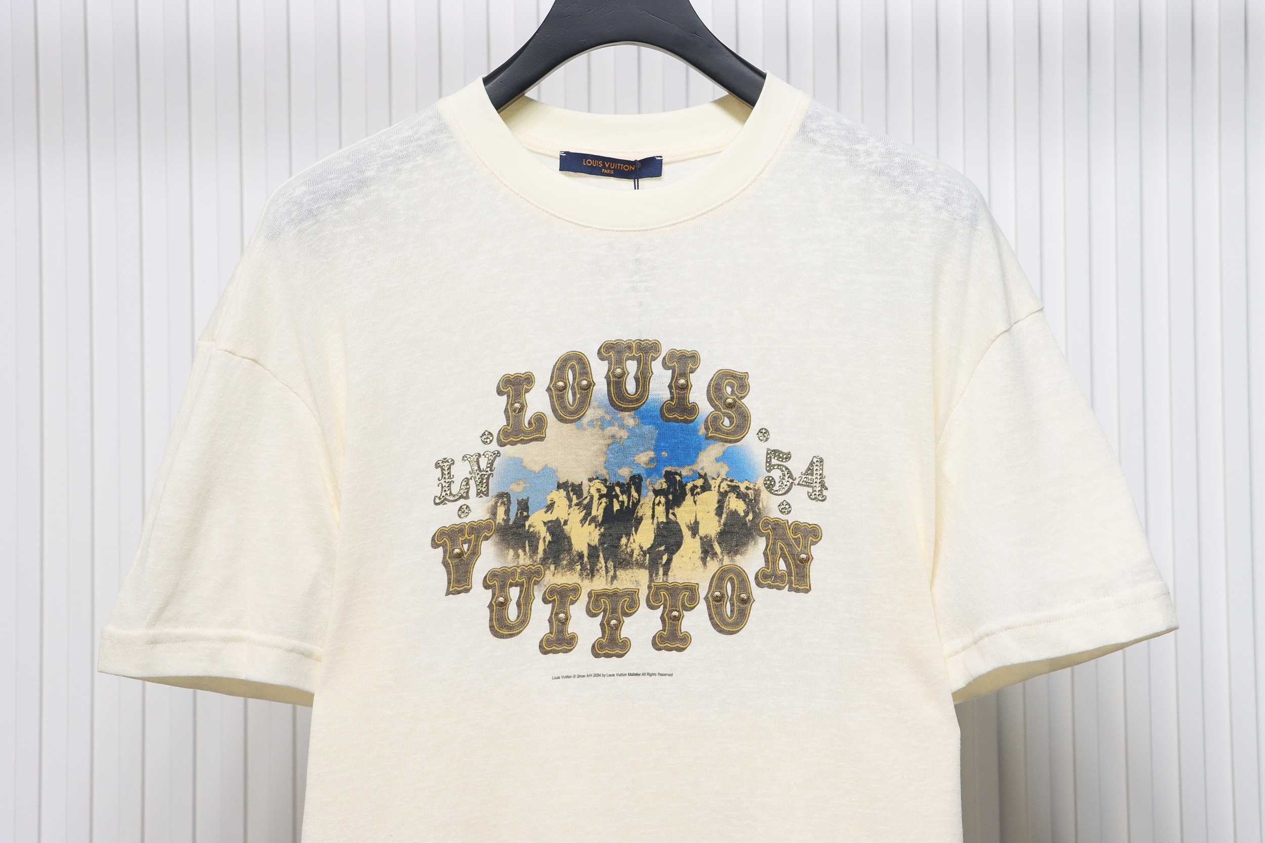 Louis Vuitton LV linen cotton cloud short-sleeved T-shirt