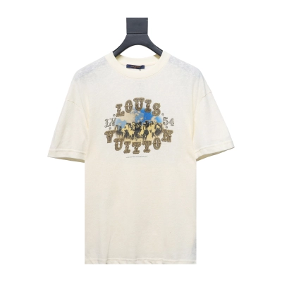 Louis Vuitton LV linen cotton cloud short-sleeved T-shirt 01