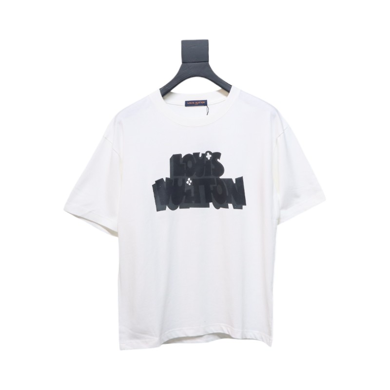 Louis Vuitton LV shadow letter short-sleeved T-shirt White