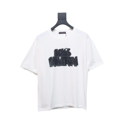 Louis Vuitton LV shadow letter short-sleeved T-shirt White 01