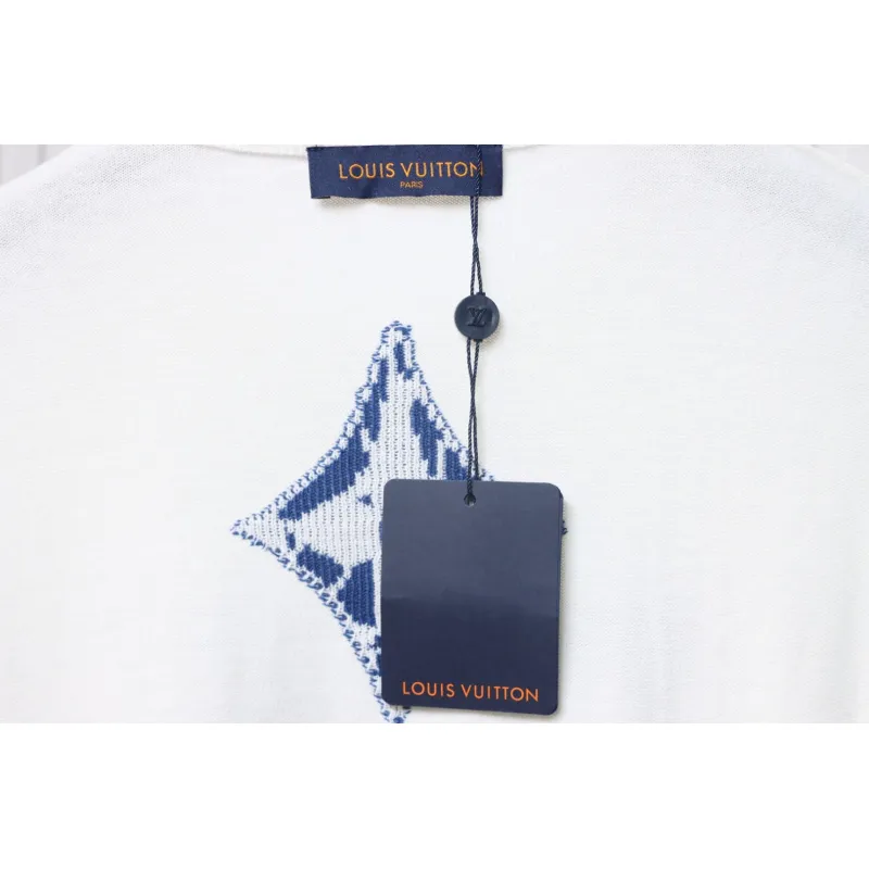 Louis Vuitton LV Ski Series Jacquard Logo Knitted Short Sleeve T-Shirt