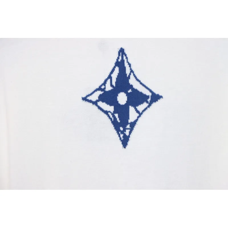 Louis Vuitton LV Ski Series Jacquard Logo Knitted Short Sleeve T-Shirt