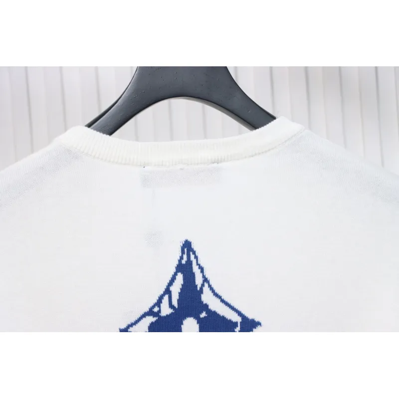 Louis Vuitton LV Ski Series Jacquard Logo Knitted Short Sleeve T-Shirt