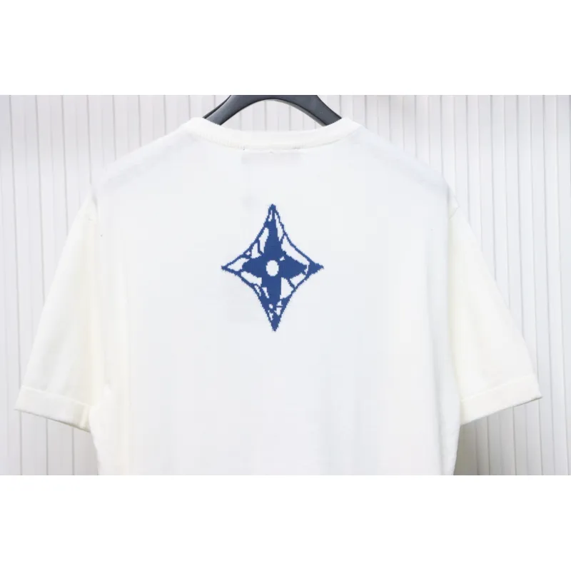Louis Vuitton LV Ski Series Jacquard Logo Knitted Short Sleeve T-Shirt