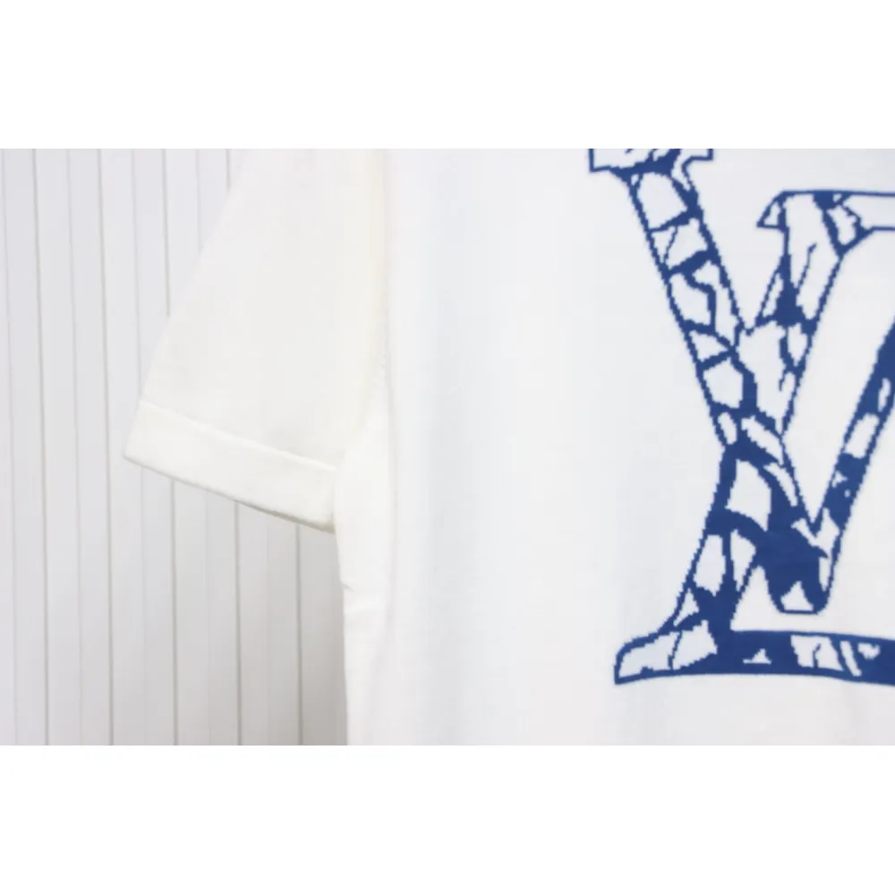 Louis Vuitton LV Ski Series Jacquard Logo Knitted Short Sleeve T-Shirt