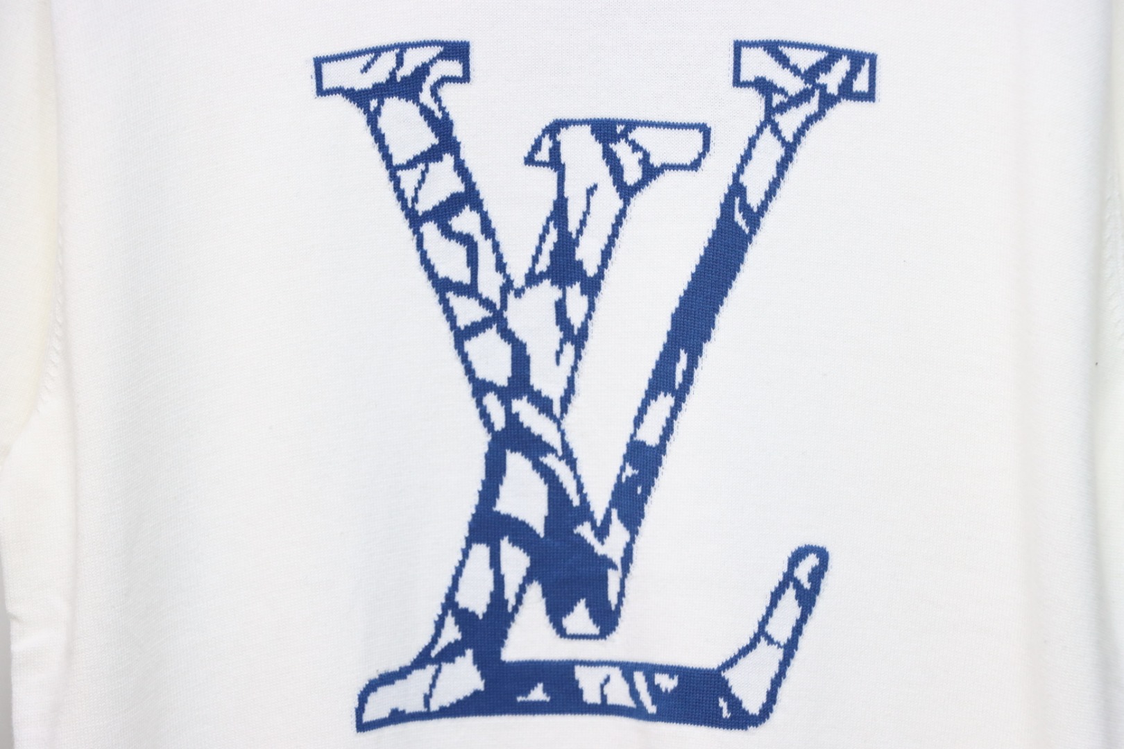 Louis Vuitton LV Ski Series Jacquard Logo Knitted Short Sleeve T-Shirt