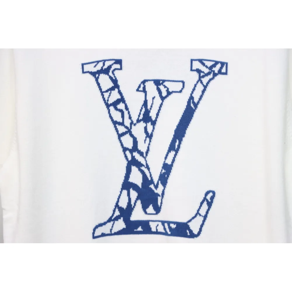 Louis Vuitton LV Ski Series Jacquard Logo Knitted Short Sleeve T-Shirt