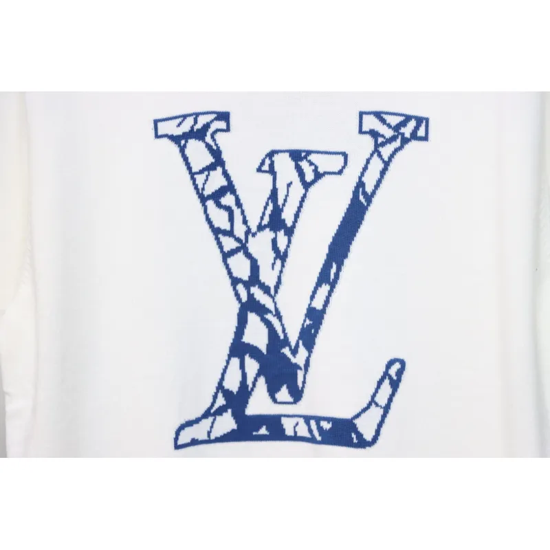 Louis Vuitton LV Ski Series Jacquard Logo Knitted Short Sleeve T-Shirt