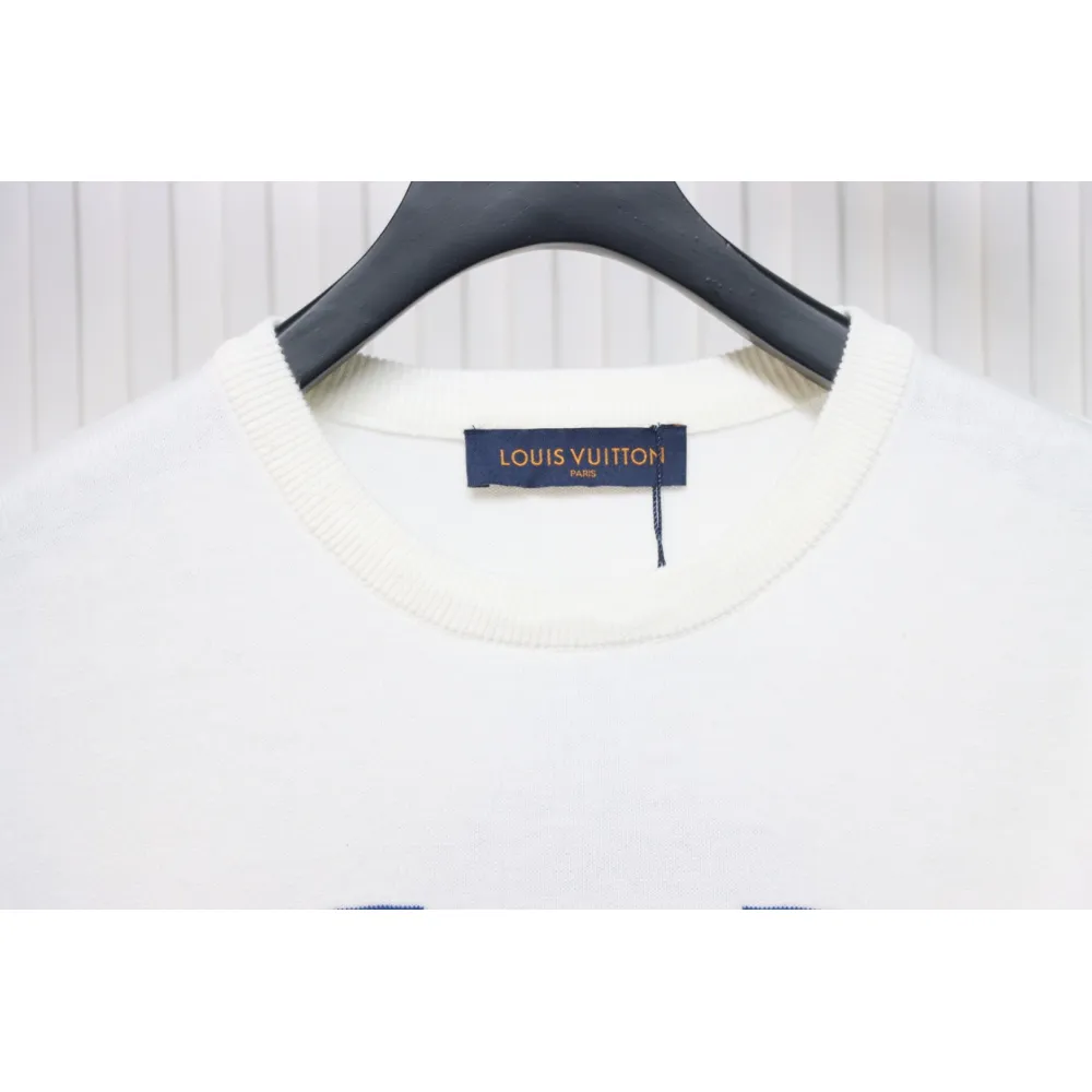 Louis Vuitton LV Ski Series Jacquard Logo Knitted Short Sleeve T-Shirt
