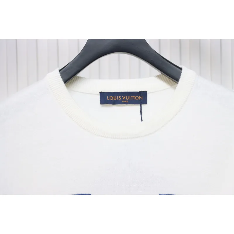 Louis Vuitton LV Ski Series Jacquard Logo Knitted Short Sleeve T-Shirt