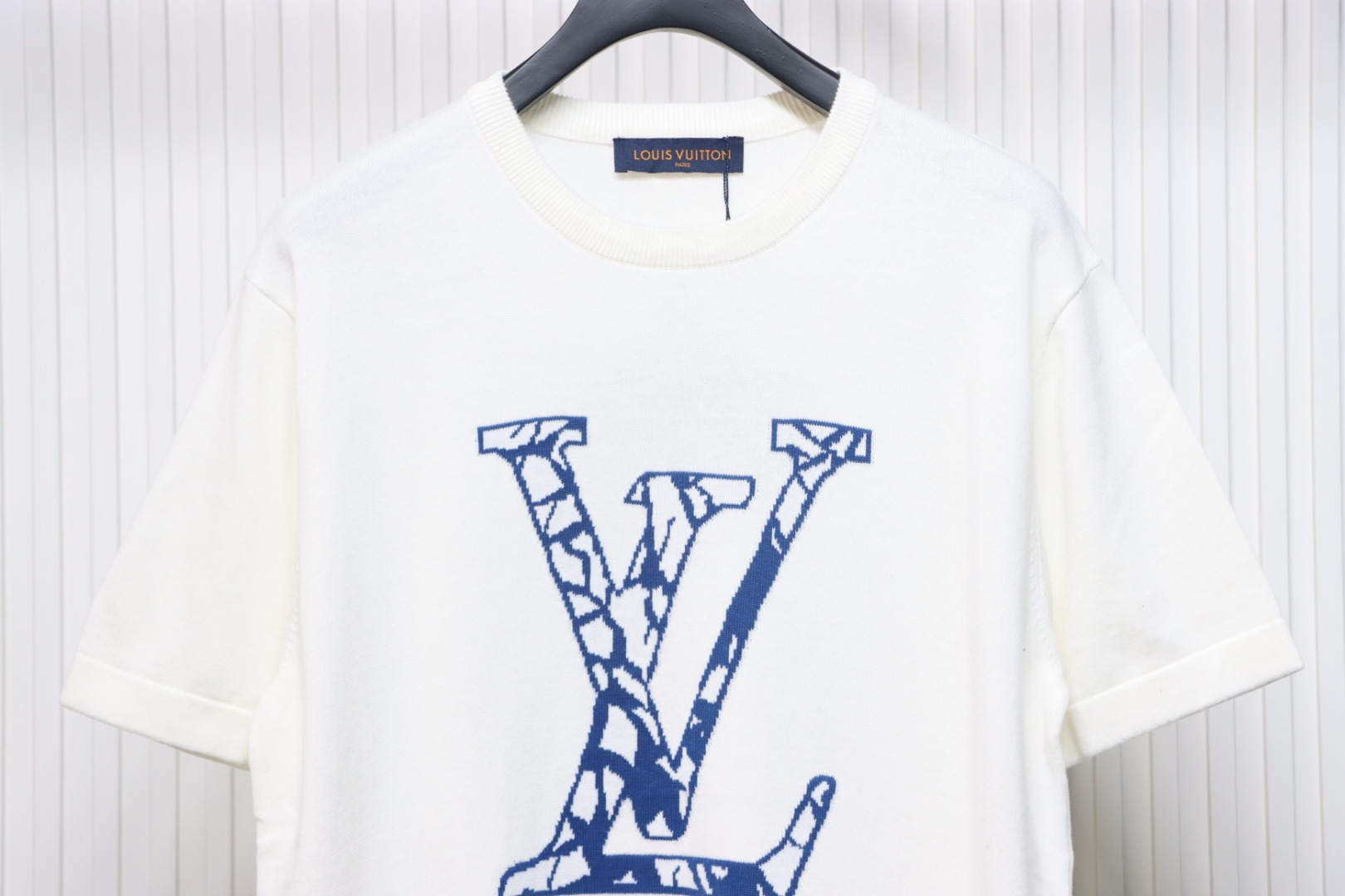 Louis Vuitton LV Ski Series Jacquard Logo Knitted Short Sleeve T-Shirt
