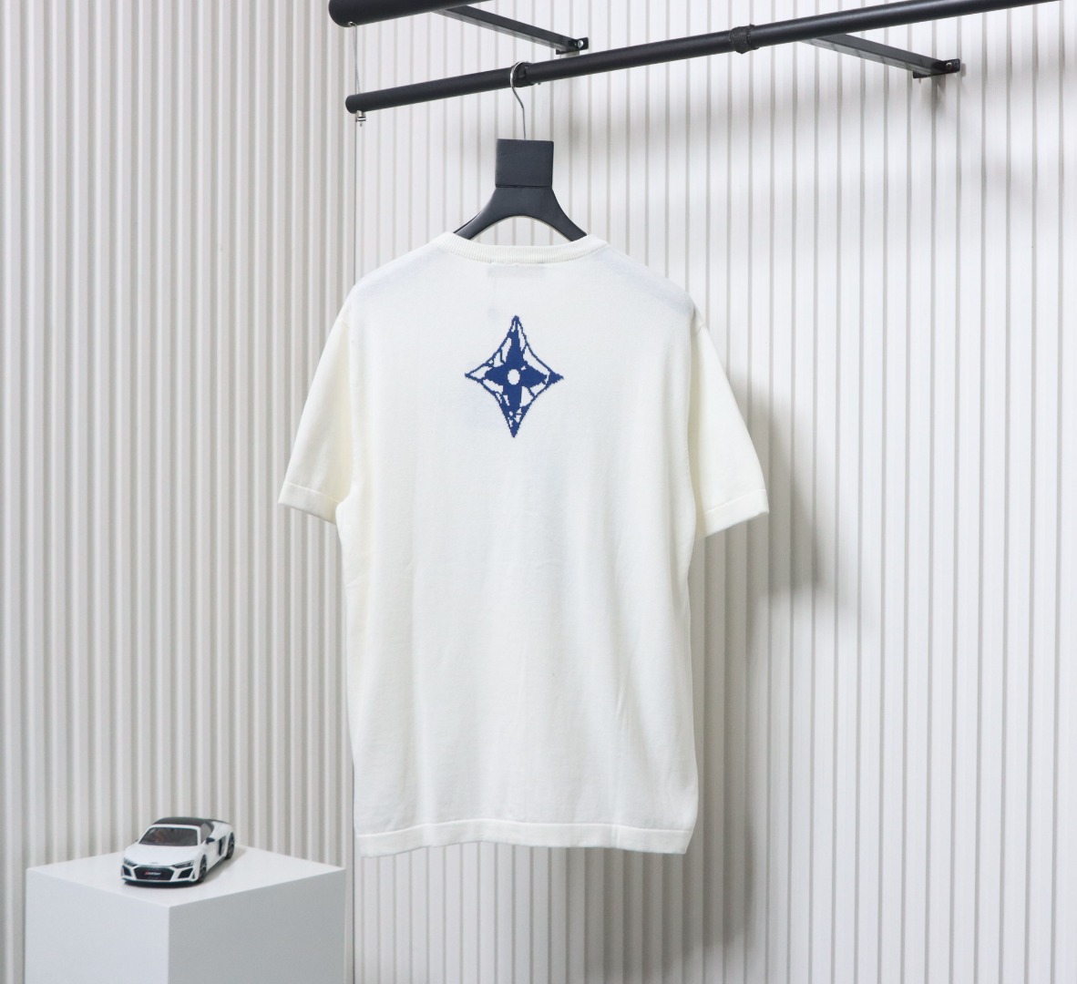 Louis Vuitton LV Ski Series Jacquard Logo Knitted Short Sleeve T-Shirt
