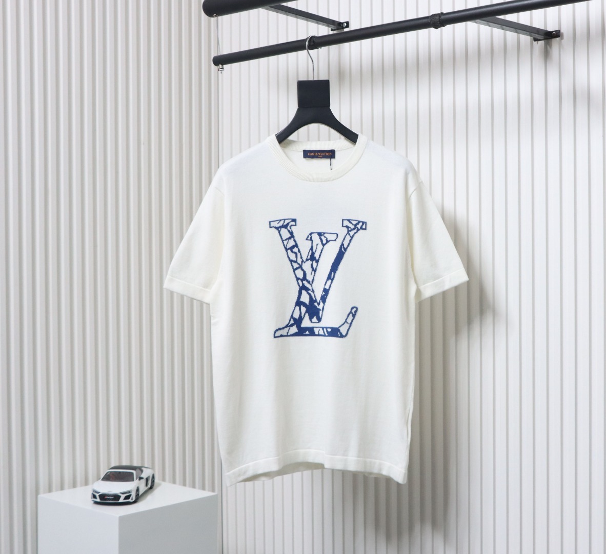 Louis Vuitton LV Ski Series Jacquard Logo Knitted Short Sleeve T-Shirt