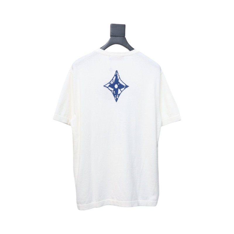 Louis Vuitton LV Ski Series Jacquard Logo Knitted Short Sleeve T-Shirt