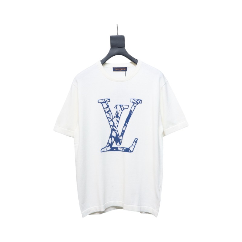 Louis Vuitton LV Ski Series Jacquard Logo Knitted Short Sleeve T-Shirt