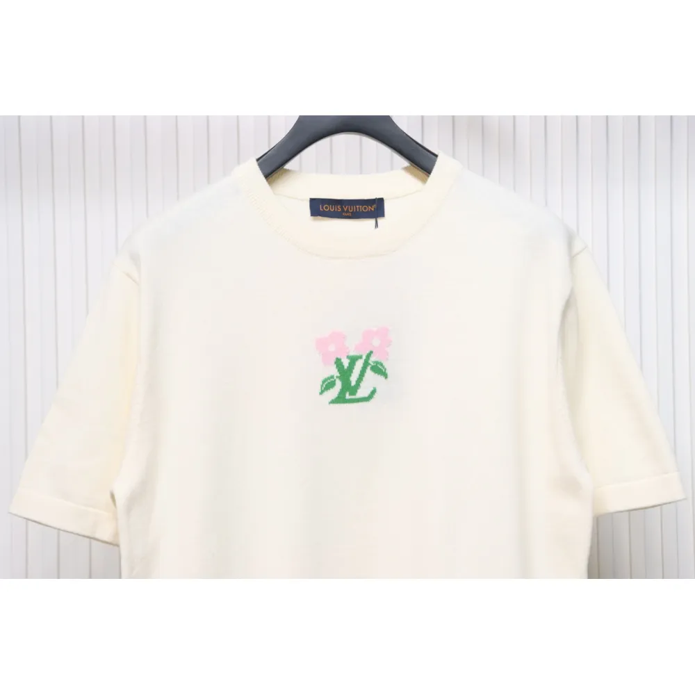 Louis Vuitton LV Tyler co-branded floral jacquard knitted short-sleeved T-shirt
