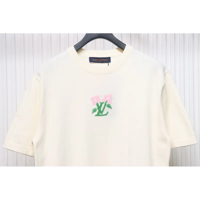 Louis Vuitton LV Tyler co-branded floral jacquard knitted short-sleeved T-shirt