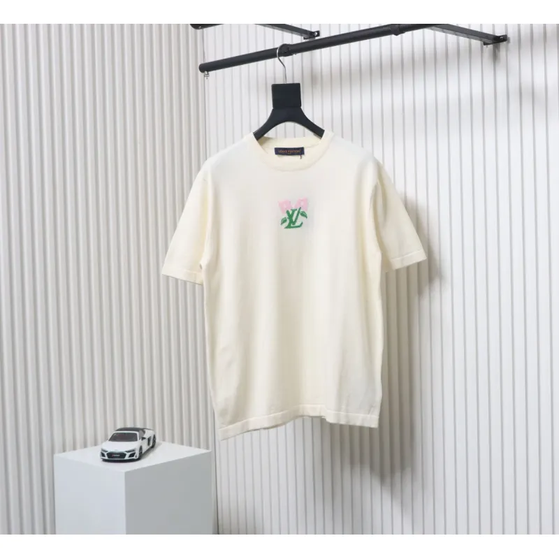 Louis Vuitton LV Tyler co-branded floral jacquard knitted short-sleeved T-shirt