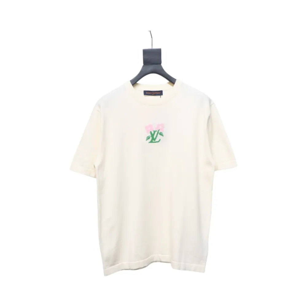 Louis Vuitton LV Tyler co-branded floral jacquard knitted short-sleeved T-shirt