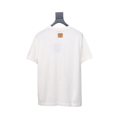 Louis Vuitton LV yellow chest logo patch knitted short-sleeved T-shirt 02