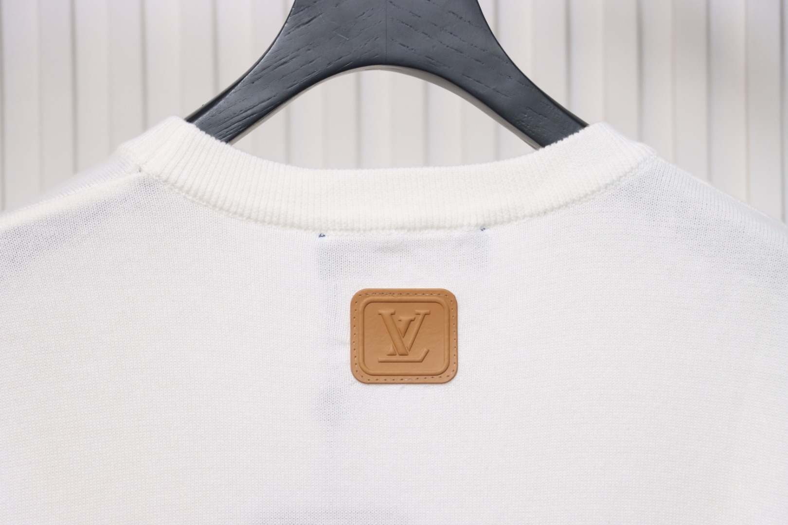 Louis Vuitton LV yellow chest logo patch knitted short-sleeved T-shirt