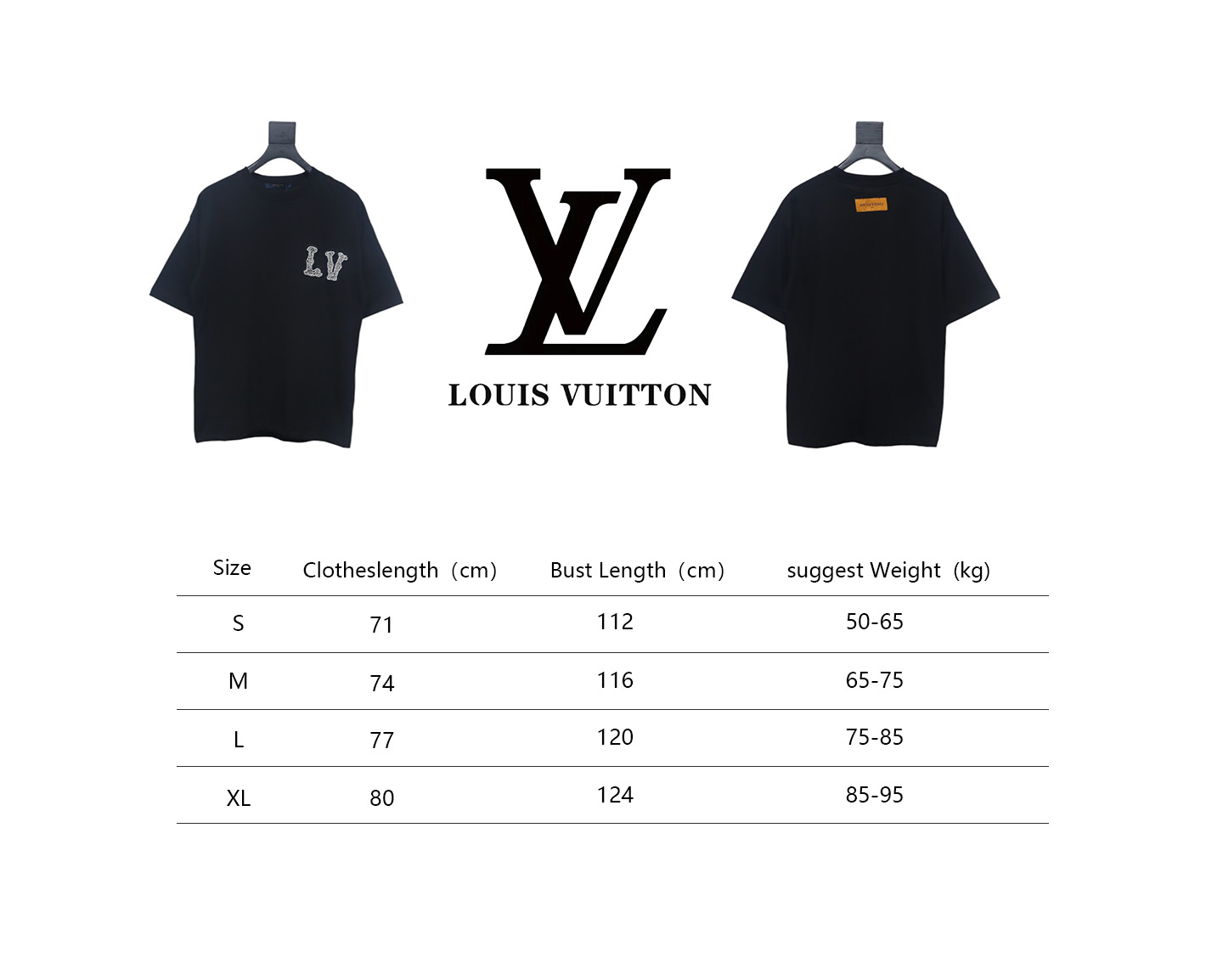 Louis Vuitton New Embroidered Patch Cotton Piqué T-Shirt Black