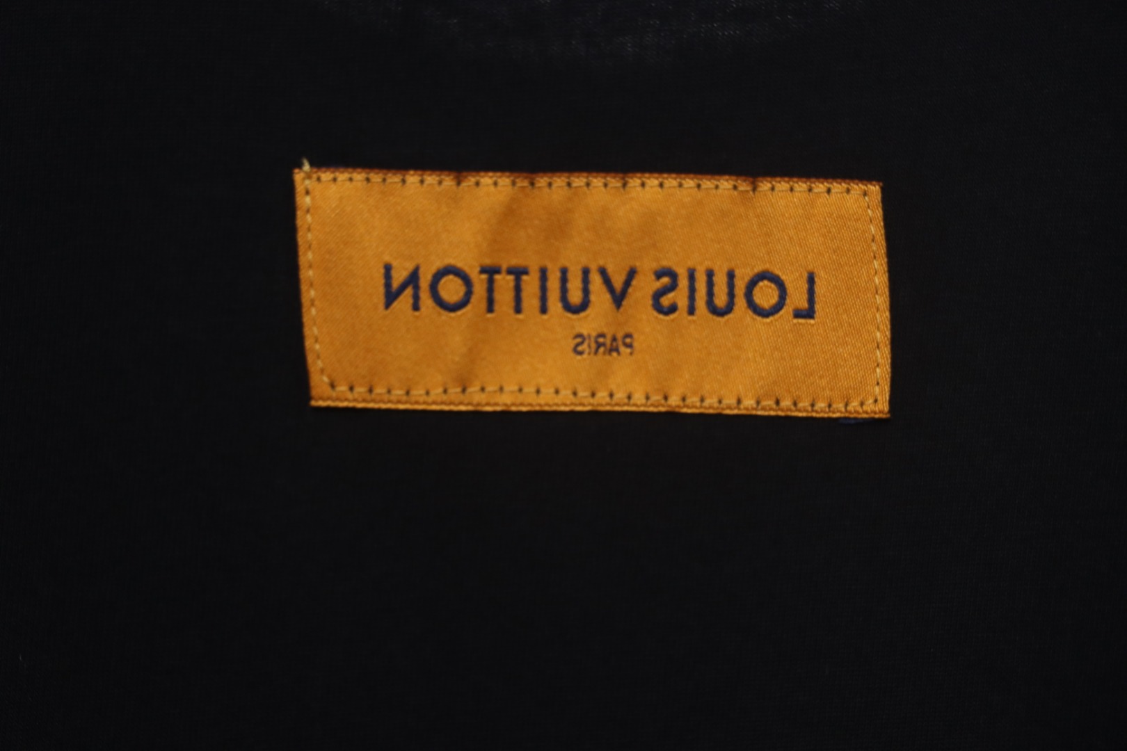 Louis Vuitton New Embroidered Patch Cotton Piqué T-Shirt Black