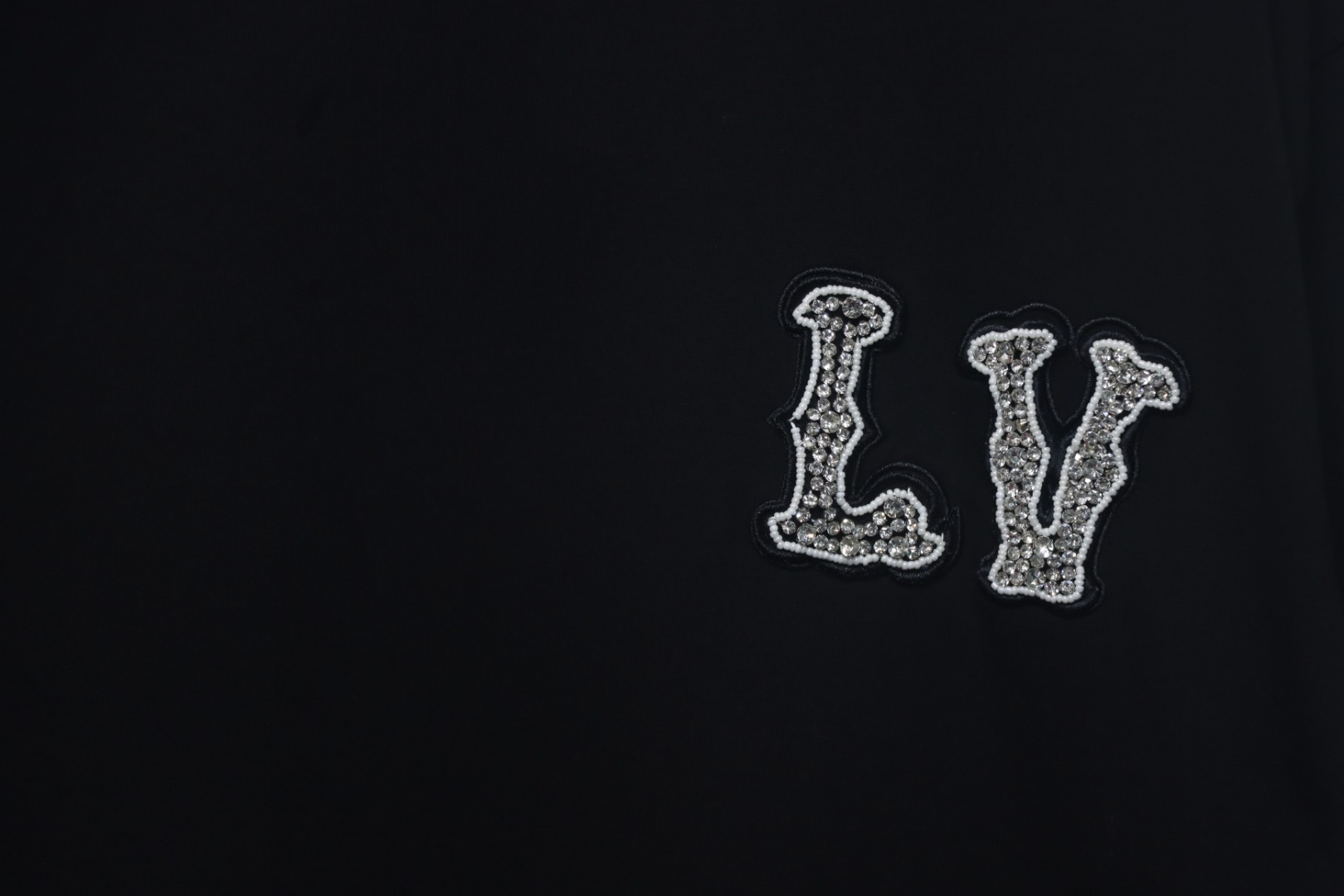 Louis Vuitton New Embroidered Patch Cotton Piqué T-Shirt Black