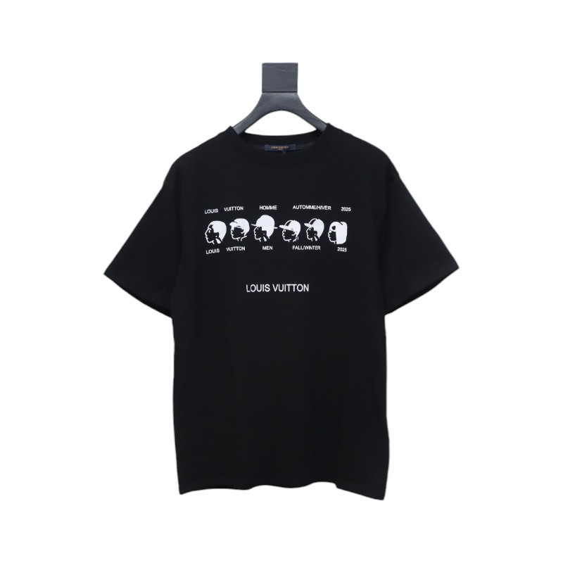 Louis Vuitton NIGO new series small portrait print short-sleeved T-shirt black