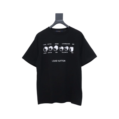 Louis Vuitton NIGO new series small portrait print short-sleeved T-shirt black 01