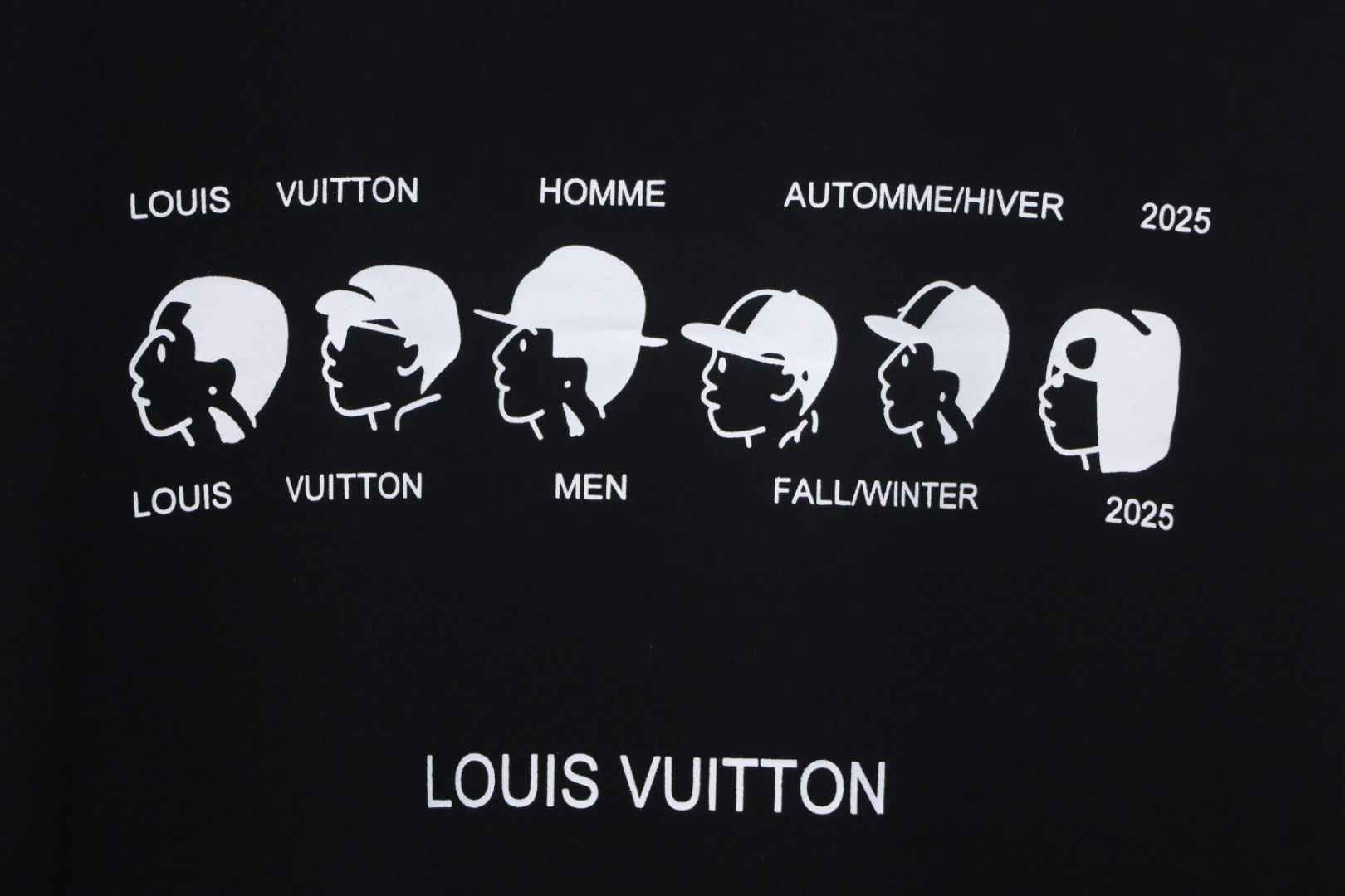 Louis Vuitton NIGO new series small portrait print short-sleeved T-shirt black