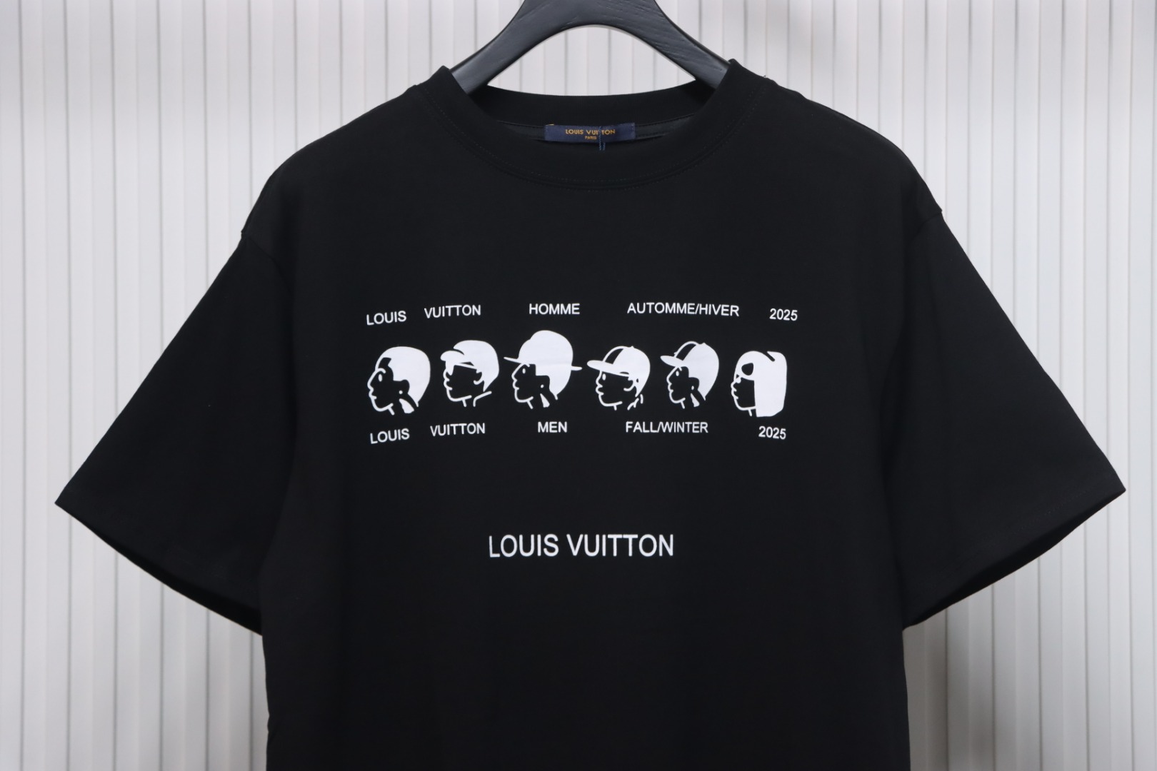 Louis Vuitton NIGO new series small portrait print short-sleeved T-shirt black