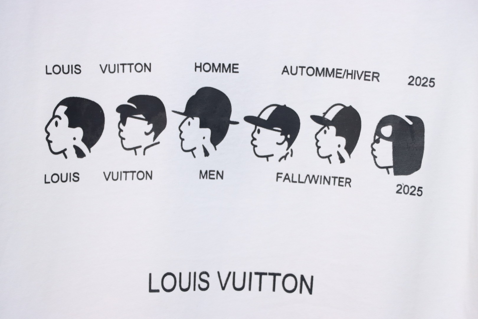 Louis Vuitton NIGO new series small portrait print short-sleeved T-shirt white